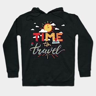 Time to Travel Shirt, Adventure Awaits Tee, Stylish Nomad Gear, Essential Trip Wear, Bon Voyage Present Hoodie